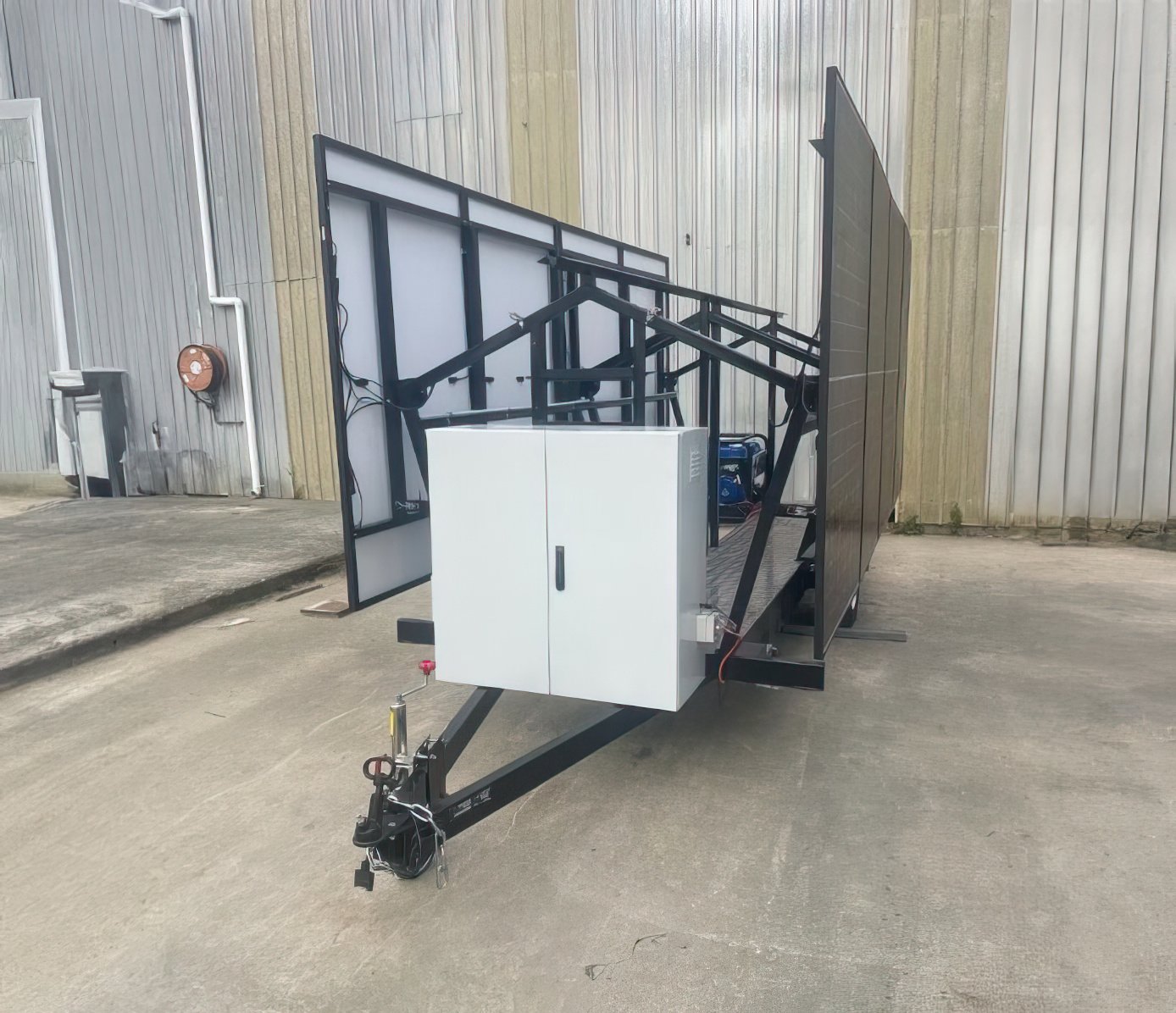 Trailer-8Panel-Front (1) 8 Panel Solar Trailer for Civil Construction - Travel Mode